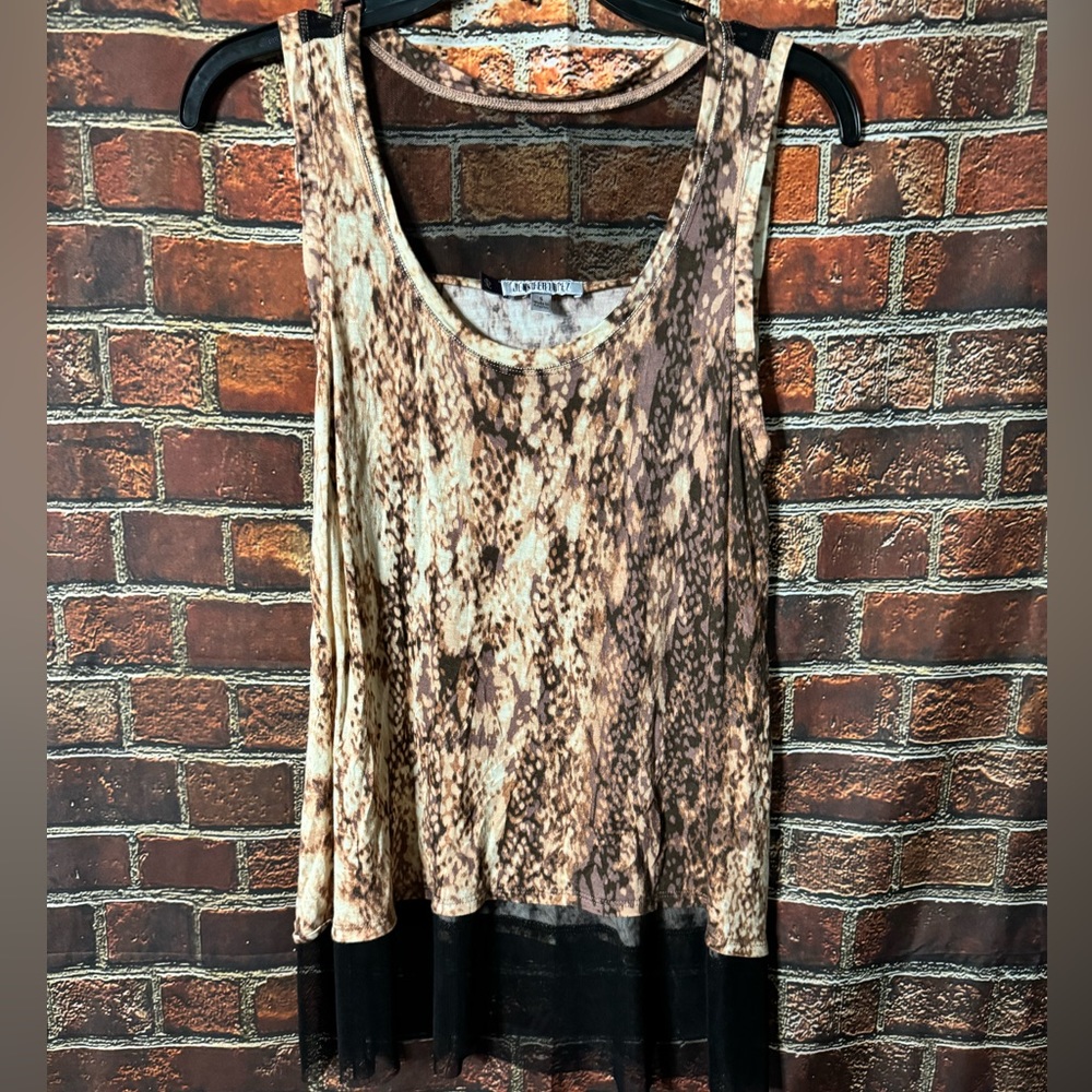 Jennifer Lopez Sheer Bottom/ Back Tank Sz S